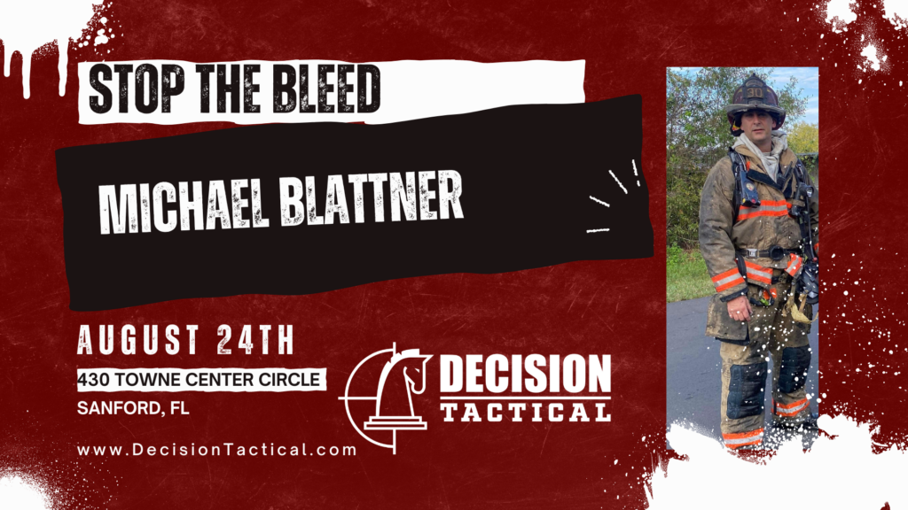 Stop the bleed class at Decision Tactical in Sanford, FL