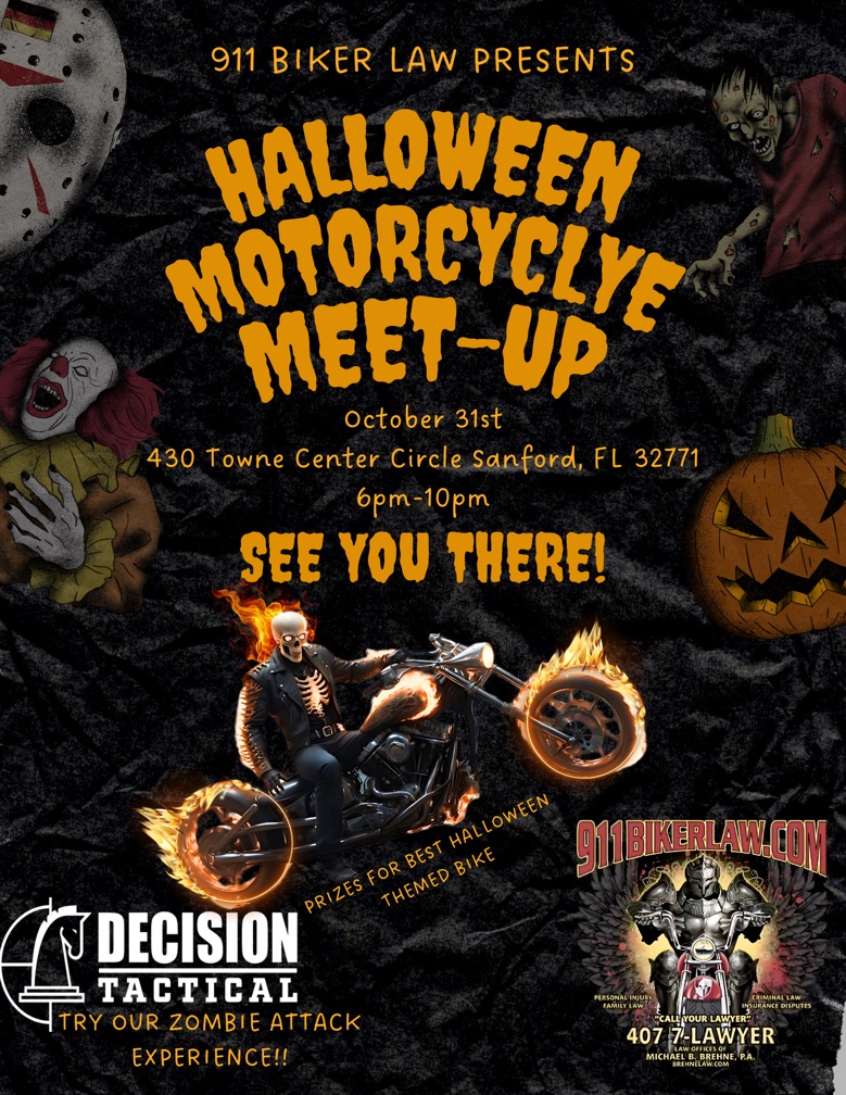 Halloween Motorcycle Meet Up at Decision Tactical in Sanford FLorida