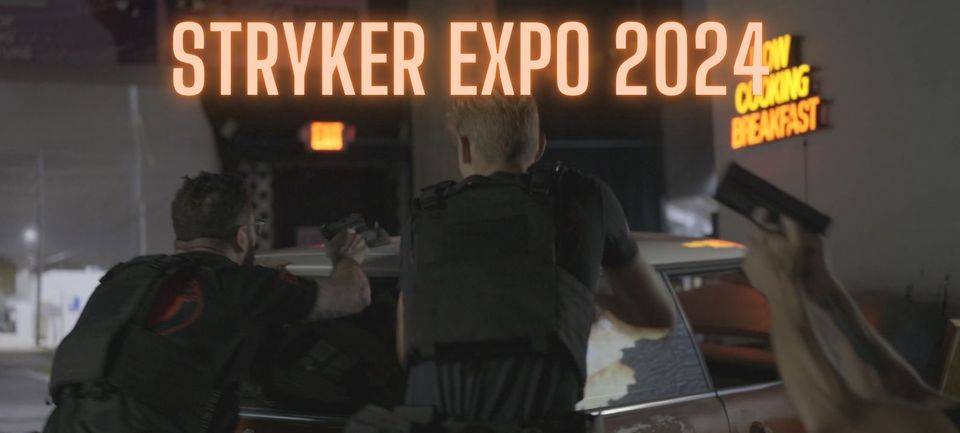 Decision Tactical and Stryker's 2024 Airsoft Expo featuring training sessions, delicious food, full-service bar, exclusive gear, new 2025 products, vendor deals, and free ticket giveaways.